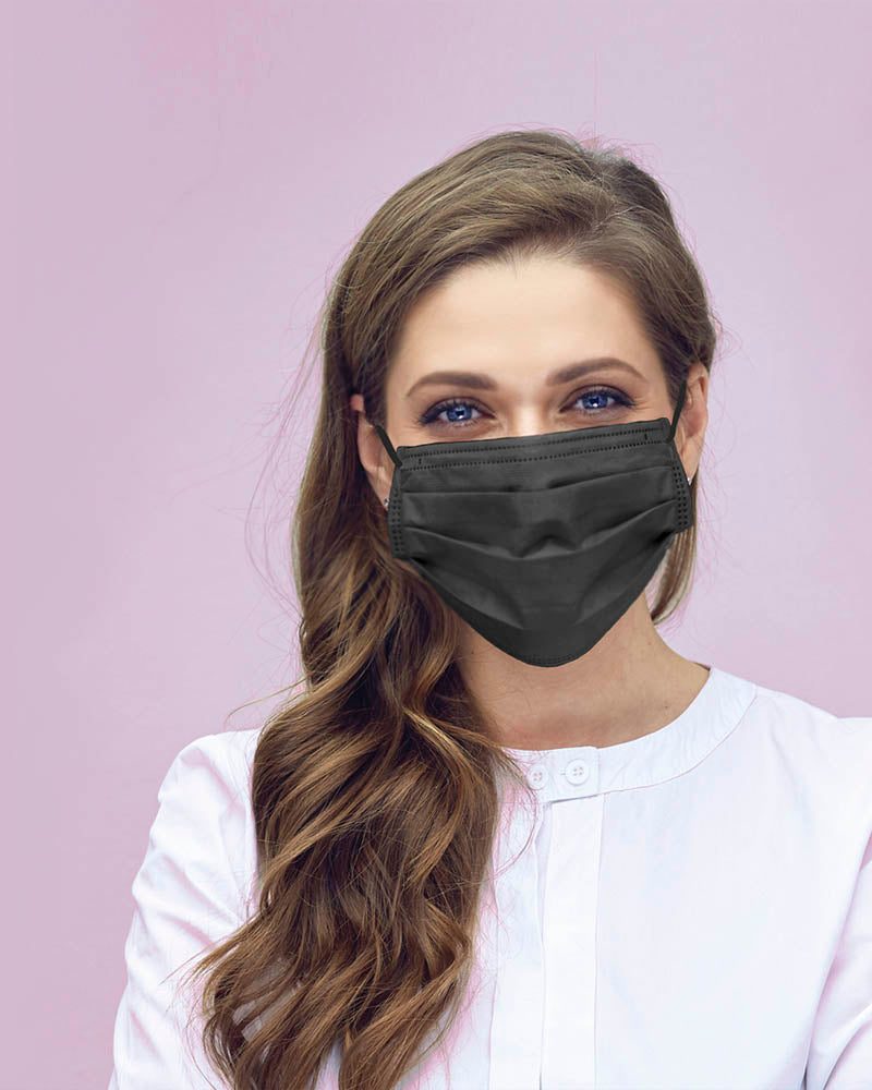 Disposable 3-Ply Masks (Black) - Chanco Beauty Canada